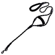 아웃도어 방폭충훈 개 반사견인끈 산책견인끈 다용도 애완견인끈, 블랙, 12mm * 150cm
