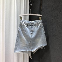 언발데님스커트 여름 미니 여성 트렌드한 A라인 힙랩 슬릿 트임 2389106305