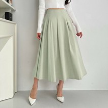 [커스텀에이블] 심플 주름 롱 스커트_C2302SK009A