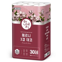 한예지 페르니 3겹 데코 천연펄프 화장지30M 30롤 1팩