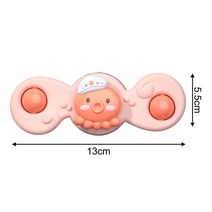 신생아 유아 아기 놀이 장난감 모빌 교구 몬테소리 베이비 스핀 탑 목욕 남아 어린이용 입욕 빨판 흡입 컵 2 4 세 딸랑이 Teether, [03] 1pc Octopus Spin Toy