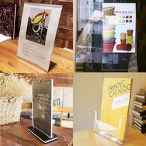 A4꽂이모음 아크릴 부착용 스탠드 액자 케이스 게시판 안내판, 20.0569_알프레임(검정)