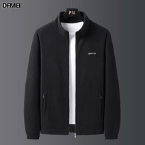 DFMEI 플리스코트 남성 기모에 도톰한 램스울 코트 트레이닝 카디건 중장년 아빠룩