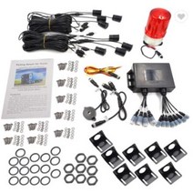 굴삭기 지게차 경광등 경고등 차량용 방수 8pcs 센서 경고 빛 알람 보이는 레이더 주차 시스템 트럭굴 삭 기트레일러