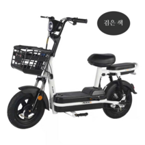 전기 스쿠터 바이크 48V 출퇴근 전기자전거 배달, 12AH, 블랙  배터리 수명 70마일