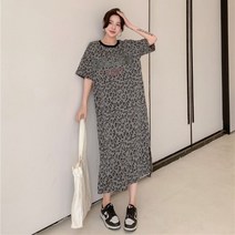 호피원피스 어깨끈 뷔스티에 린넨 인견 핑크 원피스 도트무늬 스퀘어넥 빅사이즈 롱 바캉스룩 쉬폰 히피