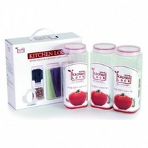 키친락 KITCHEN LOCK 3P SET- K3000 반찬통 음식물 냉장고 플라스틱 보관용기 1204EA, 본상품선택