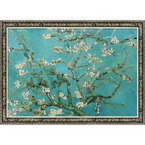 퍼즐코리아 고흐 아몬드 나무 가지 미니퍼즐 2000피스 직소퍼즐액자 PK2000-3221, 퍼즐+앤틱카키액자