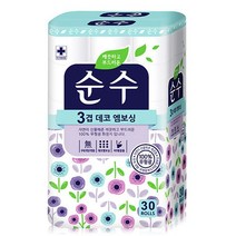 깨끗하고 부드러운 순수 무형광 화장지 16m 3겹 30롤