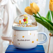 어린왕자 스노우볼 머그컵 블링 워터볼 소장 아이템, 1