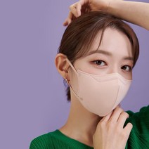 CLA 슬림핏 새부리형 마스크 중형, 25매입, 1개, 블러쉬베이지