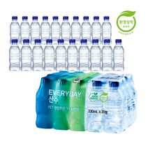 에브리데이 산수 330mL x 120병 먹는물 산수음료 무라벨 생수 배달