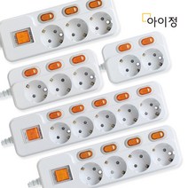 아이정 국산 개별 절전 멀티탭 2구 3구 4구 5구 6구, 개별3구 과부하, 3M