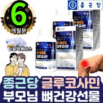 하루한정 종근당 글루코사민 식약처인증 손발가락인대 2통 50대 60대 70대 중장년 골프 테니스 등산 자전거 스포츠 엘보 담걸렸을때 무릅 무릎 그루코사민 MSM 뼈에좋은 영양제