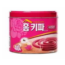 홈키파 캔 모기향 30 & 아로마향 40 모기가싫어하는향 거치대, 홈키파_아로마모기향(40개입)
