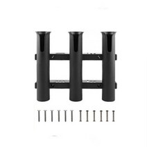 보트 플라스틱 낚싯대 랙 홀더 휴대용 경량 회전 내구성 폴 튜브 마운트 브래킷 소켓 랙 액세서리, 검은색