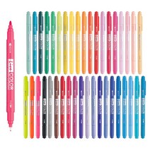 [희망상점] 모나미 라이브칼라 트윈타입 39색 수성 싸인펜 낱개, 1개, 블랙