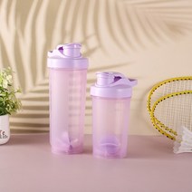 500/700ml 셰이커 병 블렌더 워터 컵 단백질 파우더 보디 빌딩 액세서리 휴대용 믹서 컨테이너 스포츠 보충제, 보라, 700ml