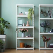 스피드랙 조립식 철제 선반 가로800mm, 800x600, 1800_5단, 화이트