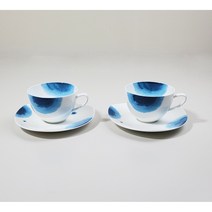 행남자기 본차이나 옹달샘 커피잔 국산 집들이선물 2인조 4pcs
