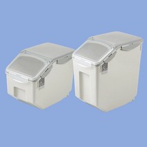 [블링] 모던 실리콘 씰링 밀봉 방습 쌀통 10kg 15kg 고내구도 투명 뚜껑 쌀보관통 잡곡통 잦은 품절, 디모트 그레이 10kg