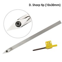 목공기계 부품TASP 목재 선반 터닝 도구 카바이드 팁 인서트 커터 알루미늄 핸들 목공 도구용 목공 치즐, [02] DSharp tip10x30mm