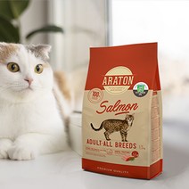 [복슬복슬야옹야옹]아라톤 캣 고양이 마약사료 먹이 고양이밥 1.5kg, 어덜트 살몬(1세이상) 1.5kg