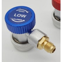 압력계 압력게이지 r134a 냉매 퀵 피팅 에어컨 어댑터 황동 조절식 에어컨 불화물 r134a 퀵 커플러, 1 개 낮은