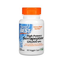 닥터스 베스트 하이 포턴시 세라펩타제 120 000 SPU 베지캡슐 90개입 High Potency Serrapeptase, 1개, 90개