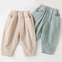 뽀뽀뽀 아동복 유아 골덴 봄 가을 바지 남아 여아 공용 키즈 아기 아동 코듀로이 배기 팬츠 등원룩 등원복