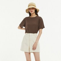 라운드넥 린넨 반팔 티셔츠