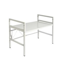 높낮이 조절 철제 선반 정리대, 화이트