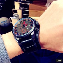 가바바 남성 시계 멋내기 좋은 댄디한 스타일 가죽 손목시계 G42950