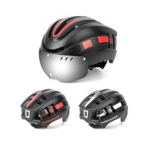 ThinkRider ThinkRider Road MTB 자전거 헬멧 LED 헬맷 라이트, 01_블랙화이트
