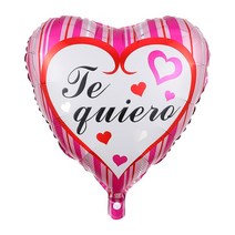 지구본 5/10pcs 18inch TE AMO Spanish 나는 호일 풍선 하트 모양 헬륨 에어 글로브 발렌타인 데이 웨딩 장, 17 style17_01 5pcs_01 18 인치