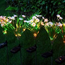 신성나라 태양광 야생화 정원등 태양열 LED 꽃모양 점멸형 조명 실외정원등 화단 정원 꾸미기 조경전구 조명 야외등 잔디등, 핑크