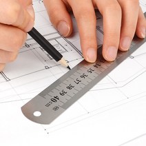 센치 인치 겸용 제도용 방안자 쇠자 철자 40cm, DDB_상품선택, 1개