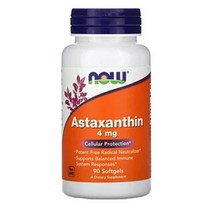 나우푸드 astaxanthin 지아잔틴 고함량 아스타잔틴 4mg 90정, 1개, 기본