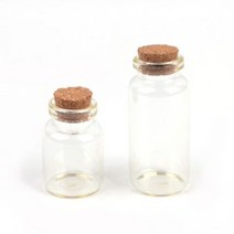스몰 사이즈 코르크 뚜껑 시약병 스타일 유리병 유리 케이스 소품 보관 40mm 60mm 사이즈선택 10개입, 30x40mm 10개입
