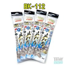 백경조침 BK-112 심해 외줄 채비 10본 반짝이어피, 20호-12-8