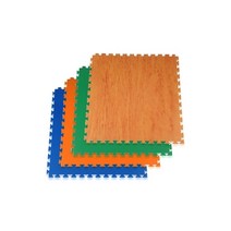 스매싱스포츠 민자퍼즐매트 체육관매트(조립식) 1개 100 x 100cm 두께 22mm 4색(우드 녹색 주황 청색)/100장이상 시공가능(시공비별도), C 주황색