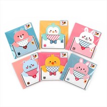 톡톡팬시 프리티 동물카드 6종, 혼합 색상, 5세트