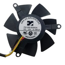 그래픽카드 팬 수리 부품 기가바이트 gtx 1050 ti fs1250 s2053a 12v 0 19a 그래픽 카드 직경 4 5cm