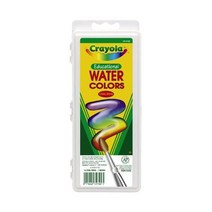 Crayola 크레욜라 수채화 물감 세트 세탁 색 16가지 브러시 1개 어린이 미술 도구 다양한 종류