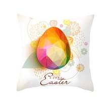 토끼 베개 인테리어 쿠션 Home Decoration Radio Day Happy Easter Rabbit Printing Polyester Pillow Cush, 07 11_01 45X45CM