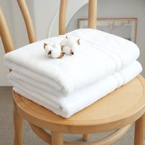 쉬라즈 더블보더 40수 바스타월 450g 대형수건 2장, 2개, 화이트