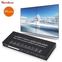 2x2 TV 비디오 월 컨트롤러 프로세서 스플라이서 IR RS232 포함 4K 1x2 1x3 1x4 2x1 3x1 4x1 HDMI 오디오, 01 Without battery_01 USA Plug