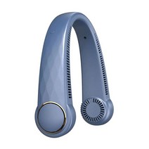 4000Mah 목걸이 선풍기 휴대용 USB 날개 없는 넥밴드 720 바람 서라운드 공기 배출구 충전식 미니 블레이드리스 목풍기, [02] Blue, 03 adjustable blue