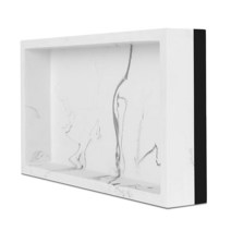 DGKY 욕실 화장대 트레이-레진 핸드메이드 욕실 욕조 조리대 정리함 욕실 액세서리 홀더 거실 양초 식물 주얼리 홀더 미니 화이트, mini