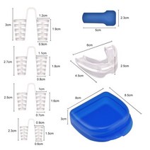코골이방지 이갈이 snoring anti snoring solution and apnea 코 클립 마우스피스 sleep 예방 효과적인 남자 여자 야간 치료 중지 장치, 다중